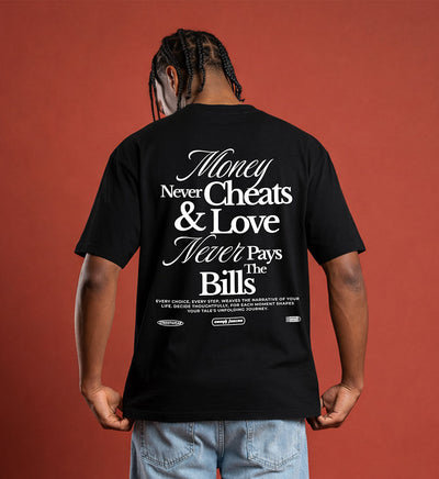 Money-never-cheats-back-oversized-t-shirt - Crunk Thread