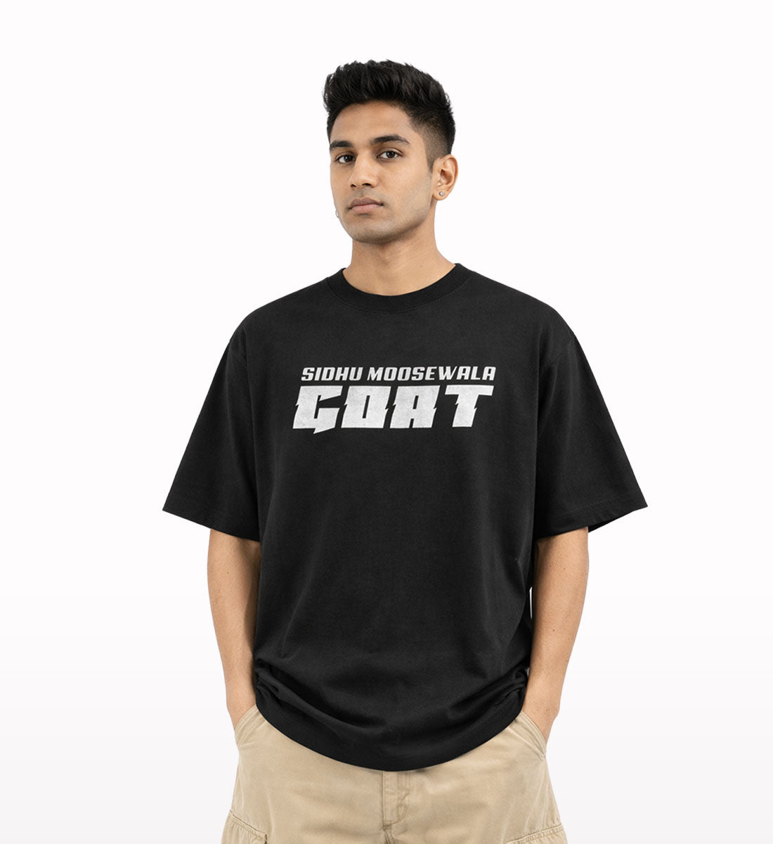 Sidhu Moosewala GOAT Oversized T-shirt | Crunk Thread