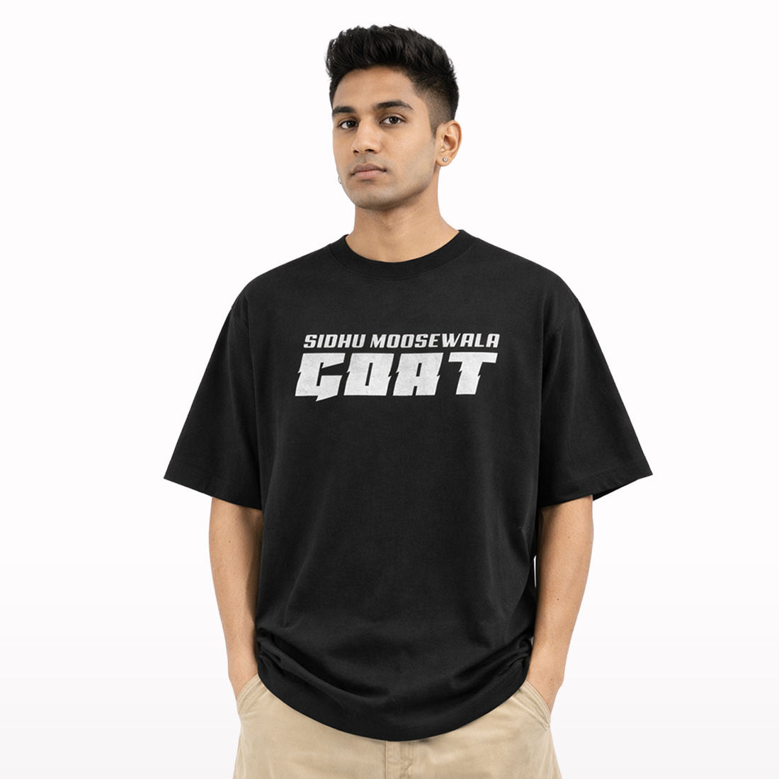 Moosewala-Goat-front-oversized-t-shirt - Crunk Thread