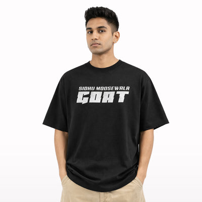 Moosewala-Goat-front-oversized-t-shirt - Crunk Thread
