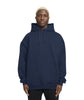 Plain Relaxed Fit Drop Shoulder Navy Blue Hoodie