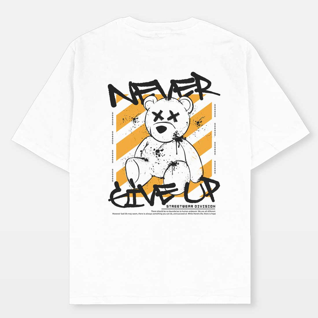 Never Giveup Oversized T-shirt - Crunk Thread
