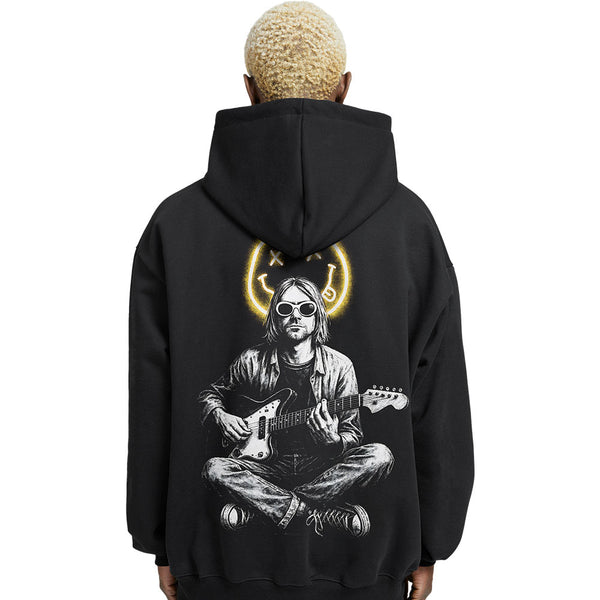 Nirvana Relaxed Fit Drop Shoulder Hoodie