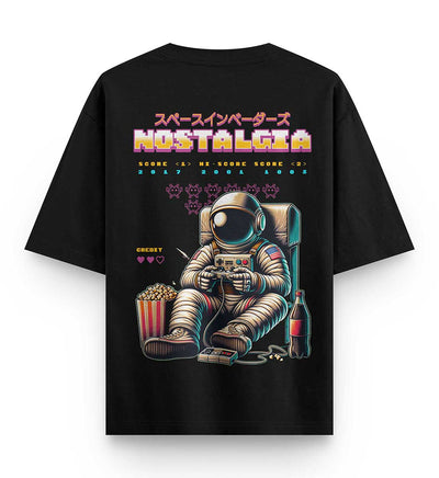 Nostalgia Gamer Astronaut Oversized T-shirt