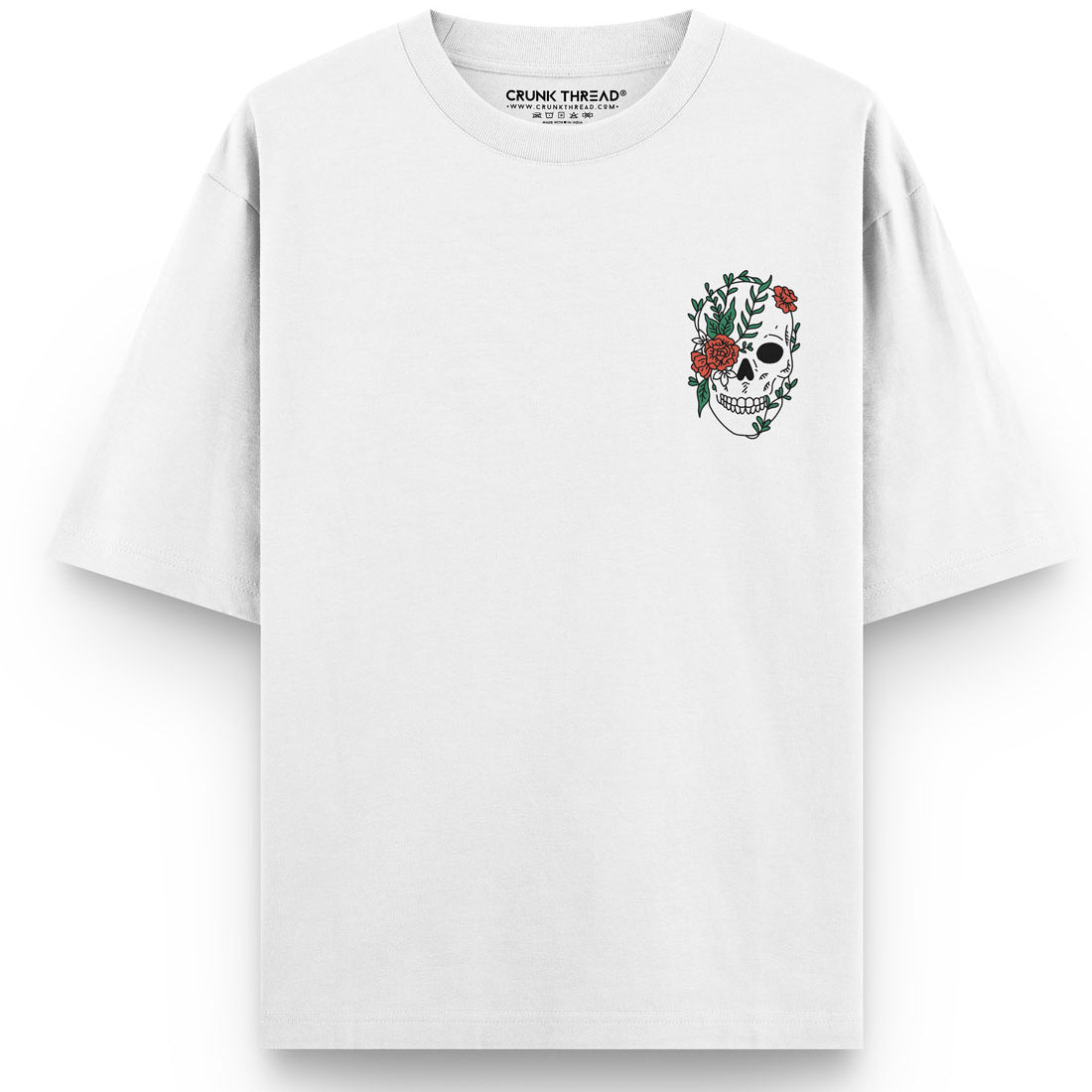 Not hard to love skull oversized T-shirt