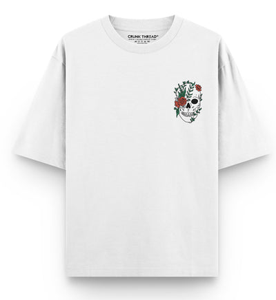 Not hard to love skull oversized T-shirt