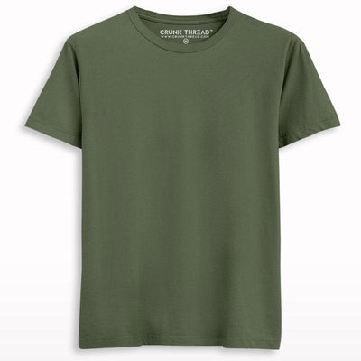 Plain Olive Green T-shirt - Crunk Thread