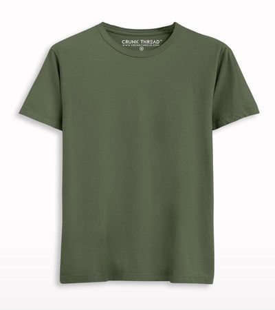 Plain Olive Green T-shirt - Crunk Thread