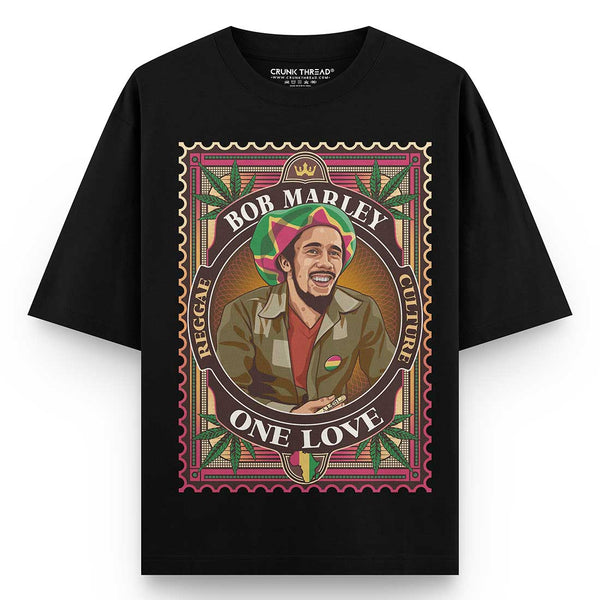 One-Love-Bob-Marley-Oversized-T-shirt - Crunk Thread