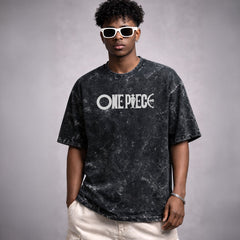 Strawhat OnePiece Acid Wash Oversized T-shirt
