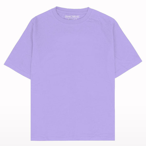 Unisex Oversized Plain Lavender T-shirt - Crunk Thread