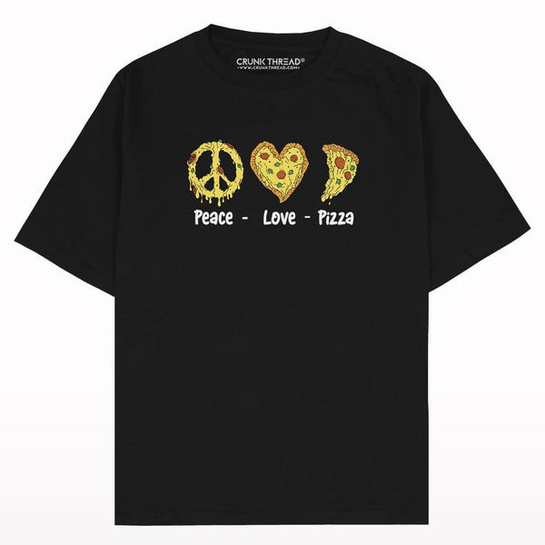 Peace Love Pizza Oversized T-shirt - Crunk Thread