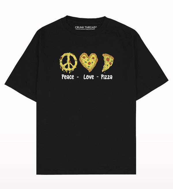 Peace Love Pizza Oversized T-shirt