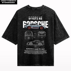 Porsche GT3 Stone Wash Oversized T-shirt.