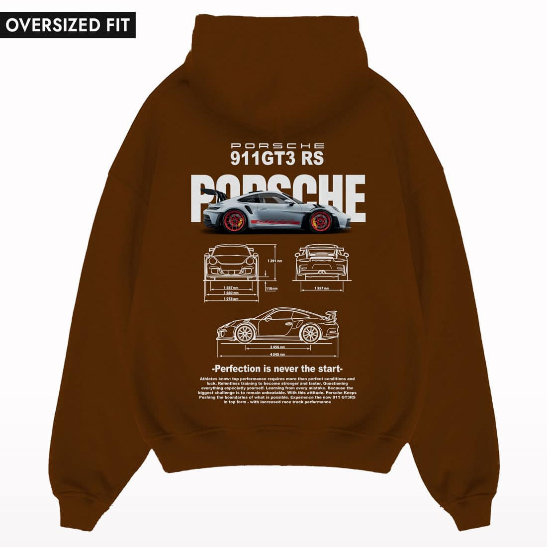 PORSCHE-OVERSIZED-HOODIE-DARK-CHOCOLATE-BACK - Crunk Thread