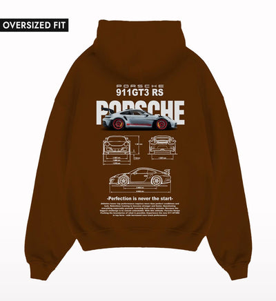 PORSCHE-OVERSIZED-HOODIE-DARK-CHOCOLATE-BACK - Crunk Thread