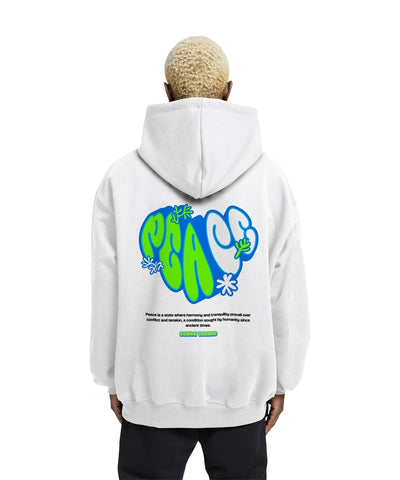 Peace Relaxed Fit Drop Shoulder Hoodie - Crunk Thread