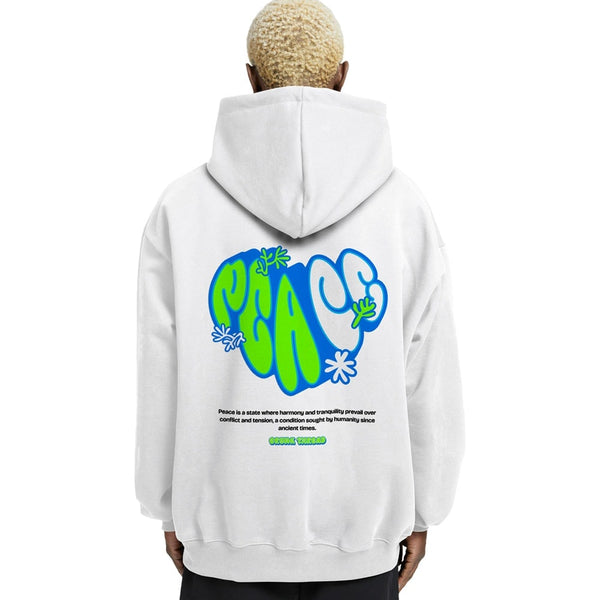 Peace Relaxed Fit Drop Shoulder Hoodie - Crunk Thread