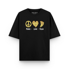 Peace Love Pizza Oversized T-shirt