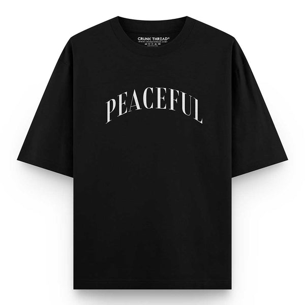 Peacefull-oversized-t-shirt-front - Crunk Thread