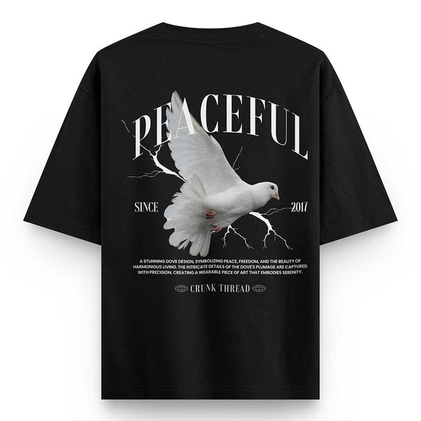 Peacefull-oversized-t-shirt - Crunk Thread