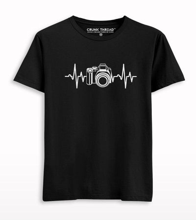 Photography Heartbeat Camera T-shirt - Crunk Thread
