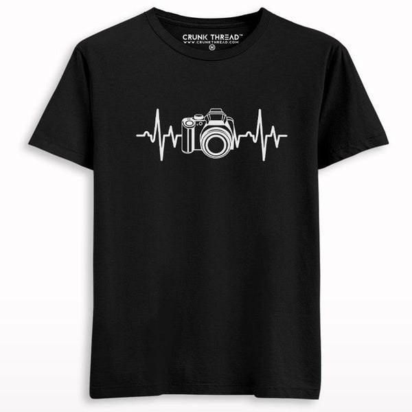 Photography Heartbeat Camera T-shirt - Crunk Thread