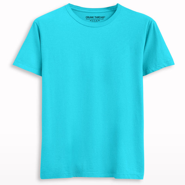 Plain-Regular-t-shirt-sky-blue - Crunk Thread