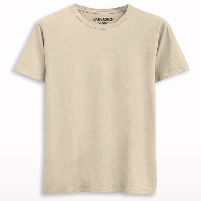 Plain-beige-Regular-t-shirt - Crunk Thread