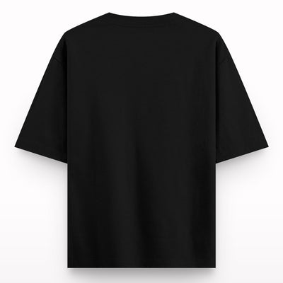 Plain-black-oversized-t-shirt-back - Crunk Thread