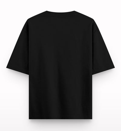 Plain-black-oversized-t-shirt-back - Crunk Thread