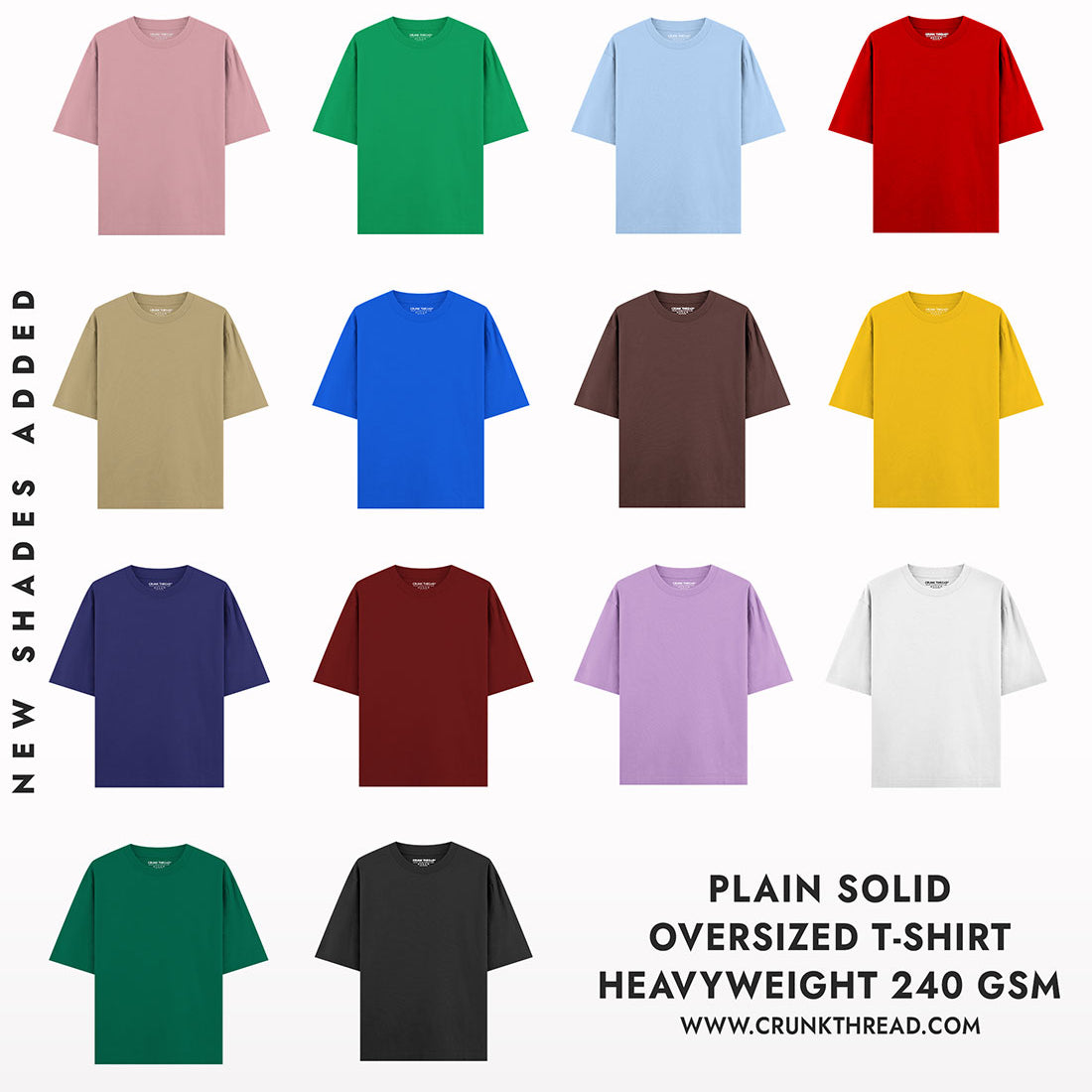 Plain Oversized T-shirt Heavyweight 240 GSM
