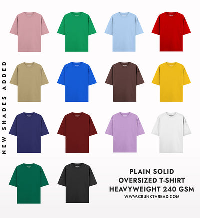 Plain Oversized T-shirt Heavyweight 240 GSM