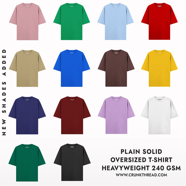 Plain-oversized-T-shirt-240-GSM - Crunk Thread