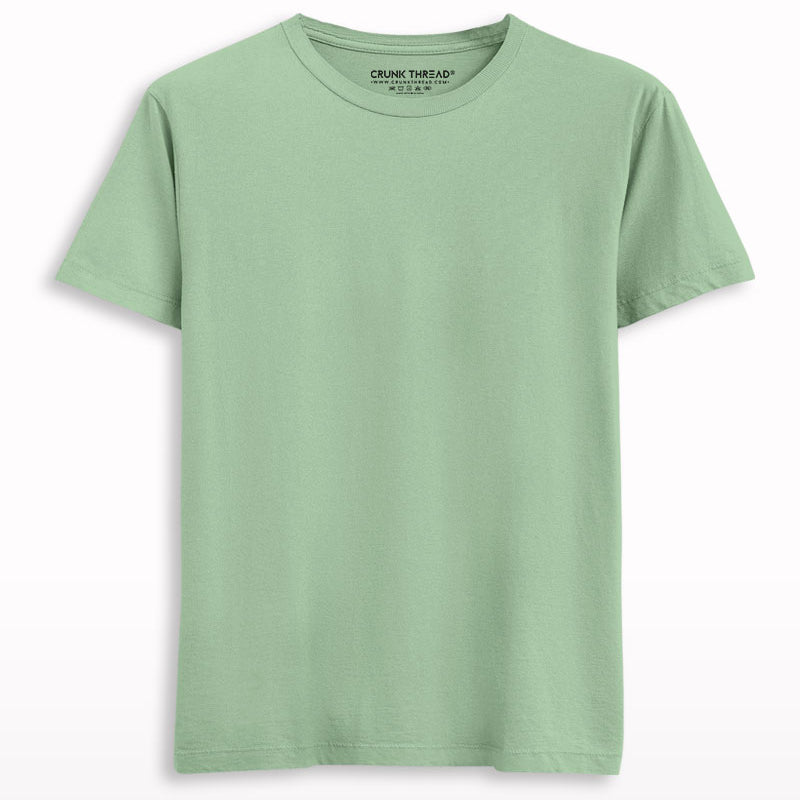 Plain-pistachio-regular-fit-t-shirt - Crunk Thread