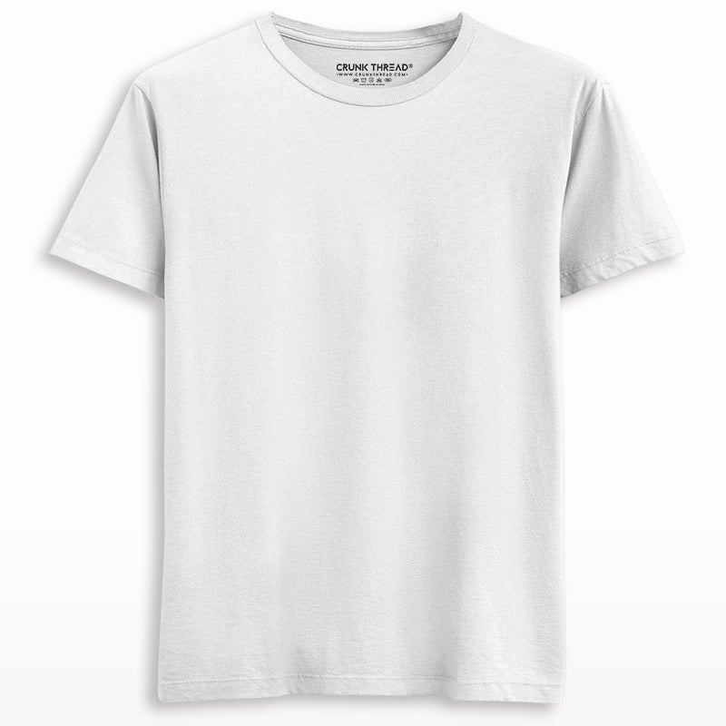 Plain-regular-fit-t-shrt-white - Crunk Thread