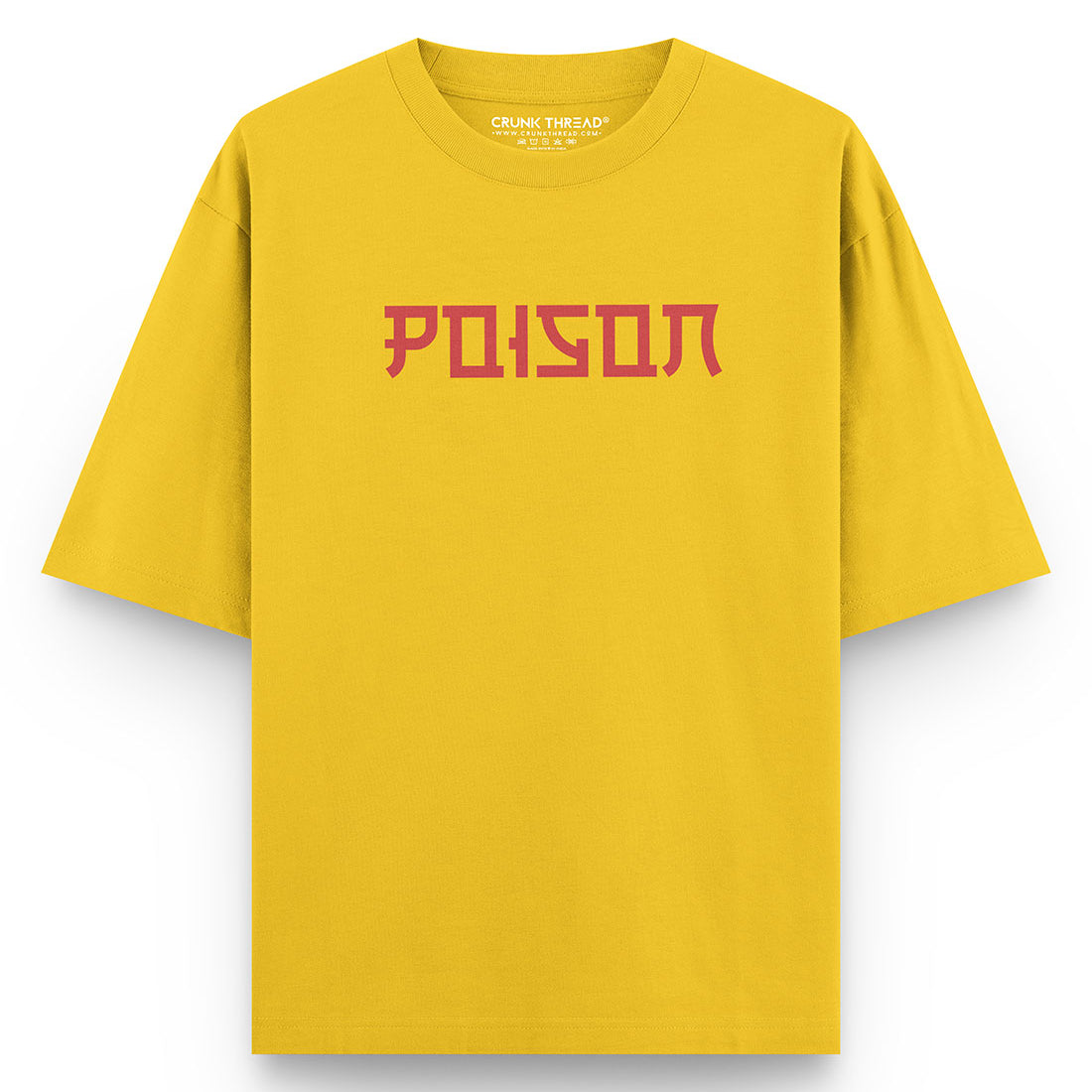 Poison Oversized Fit Mustard T-shirt