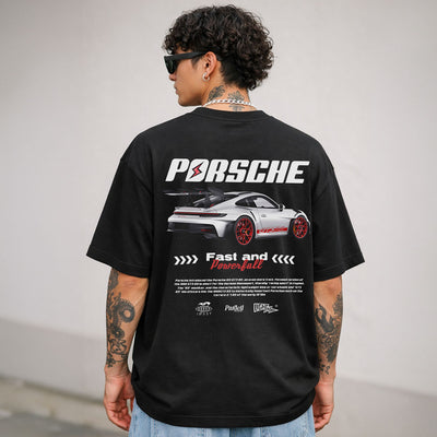 Porsche-oversized-t-shirt-back-black - Crunk Thread