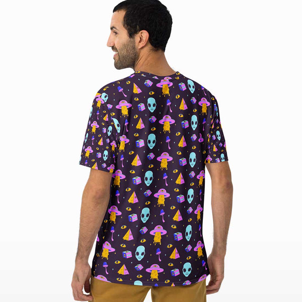 Psy Fi Alien All Over Print T-shirt - Crunk Thread