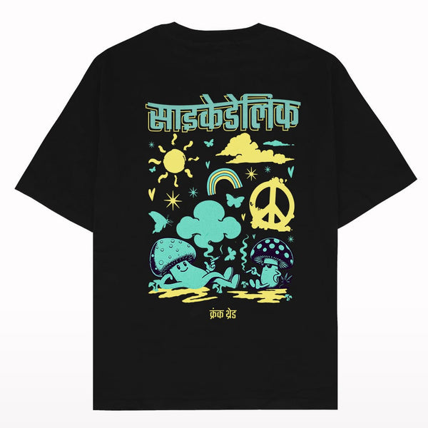 Psychedelic Hindi Oversized T-shirt - Crunk Thread