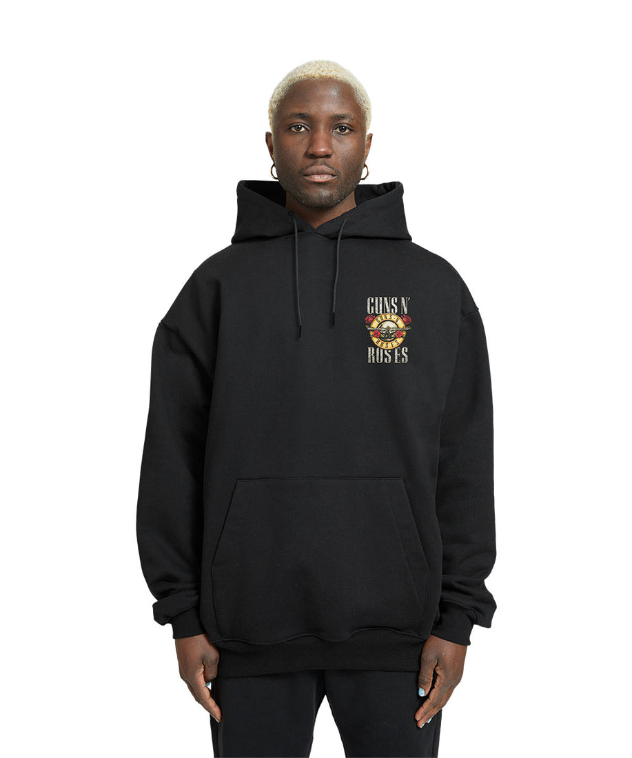 Retro-band-emblem-front-relaxed-hoodie - Crunk Thread