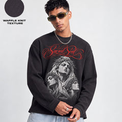 Sacred Soul Waffle Knit Oversized Full Sleeve T-shirt