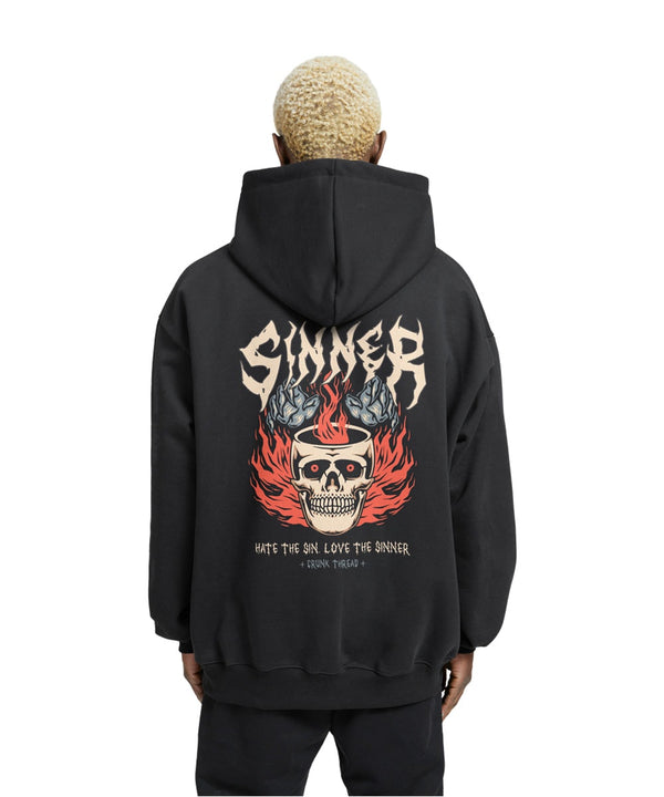 Crunk Thread Sinner Relaxed Fit Drop Shoulder Hoodie