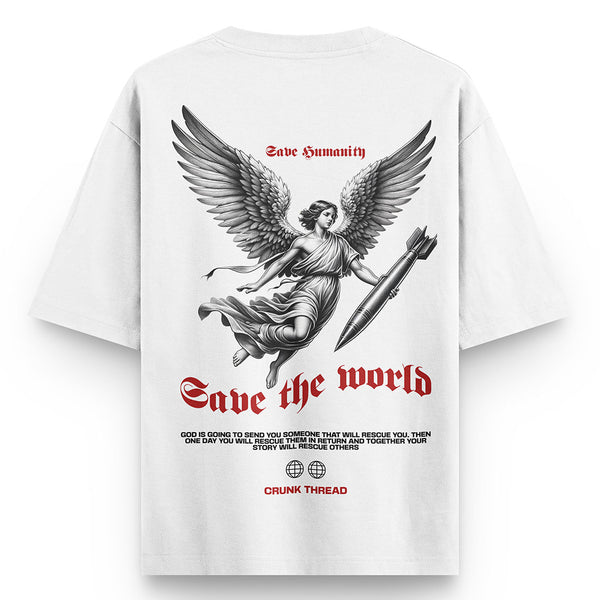 Save-the-world-oversized-t-shirt - Crunk Thread