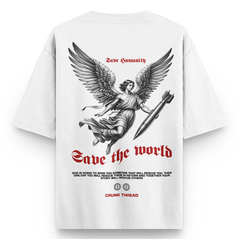Save-the-world-oversized-t-shirt - Crunk Thread