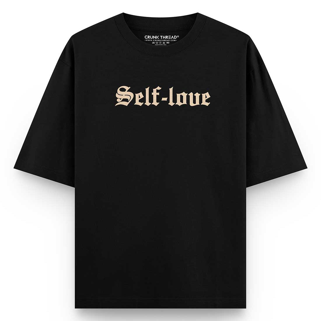 Self Love Oversized Front & Back Print T-shirt