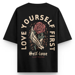 Self Love Oversized Front & Back Print T-shirt