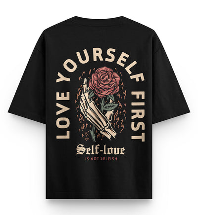 Self Love Oversized Front & Back Print T-shirt