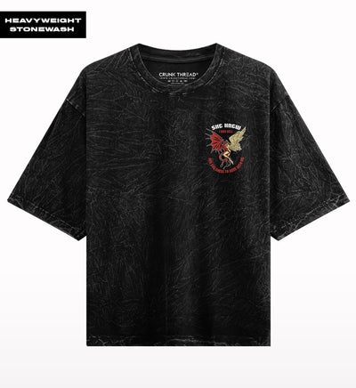 She Knew I Was Hell Stone Wash Oversized T-shirt.