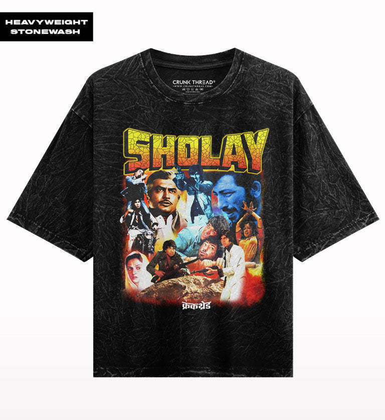 Sholay Stonewash Oversized T-shirt.